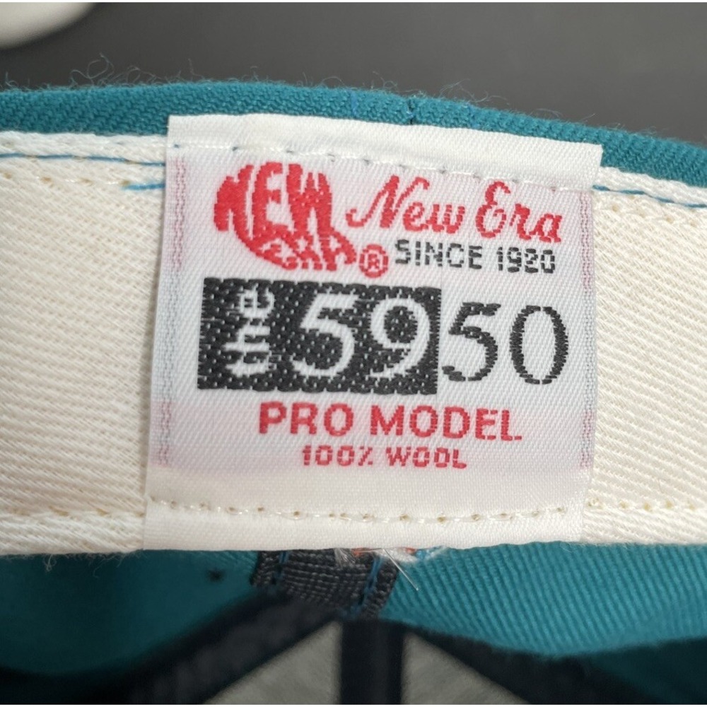 NWT Vintage New Era Miami Dolphins MD 5950 Hat 100% Wool Size‎ 6 7/8 Made In USA - Picture 7 of 11